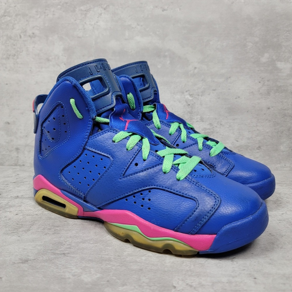 Jordan 6 Retro Mid Game Royal Size 6Y Womens 7.5 Shoes 543390-439 Basketball